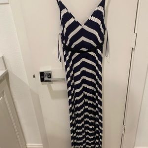 Aqua Stripped summer maxi dress